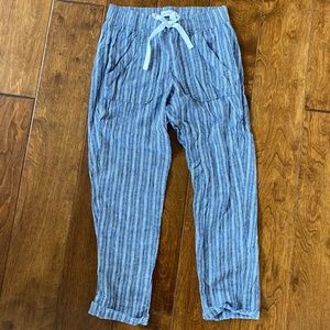 Calvin Klein Striped Crop Beach Pants (Size M)